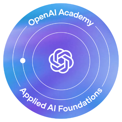 Applied AI Foundations badge disc